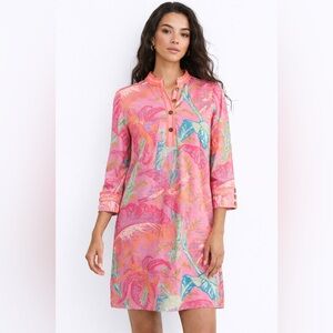 Gretchen Scott Designs Tropical Print Tunic Dress